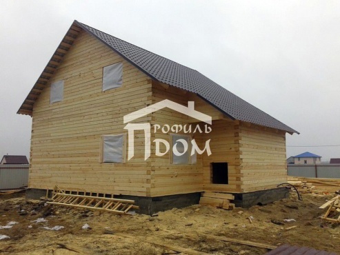 Дом из профилированного бруса под усадку