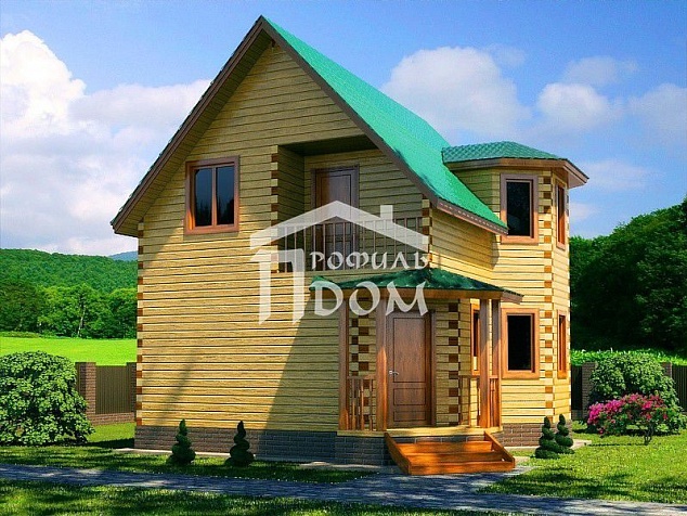 Дом из бруса 7х7 Дача