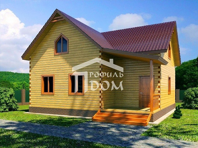 Брусовой дом 9х9 Угловой