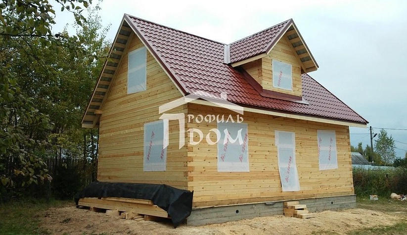 Дом из профилированного бруса 6х9 с кукушкой