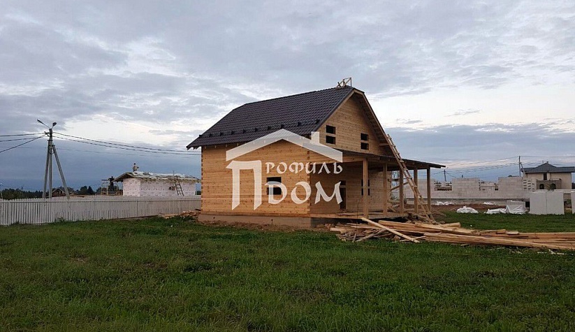 Дом из профилированного бруса по проекту "Двойка"