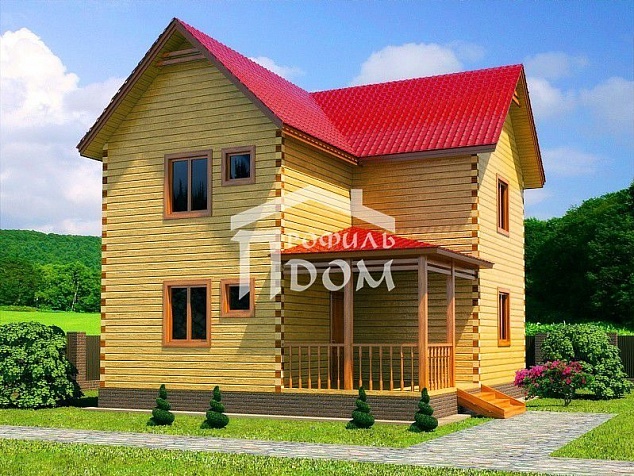 Дом из бруса 7,5х8 Уездный