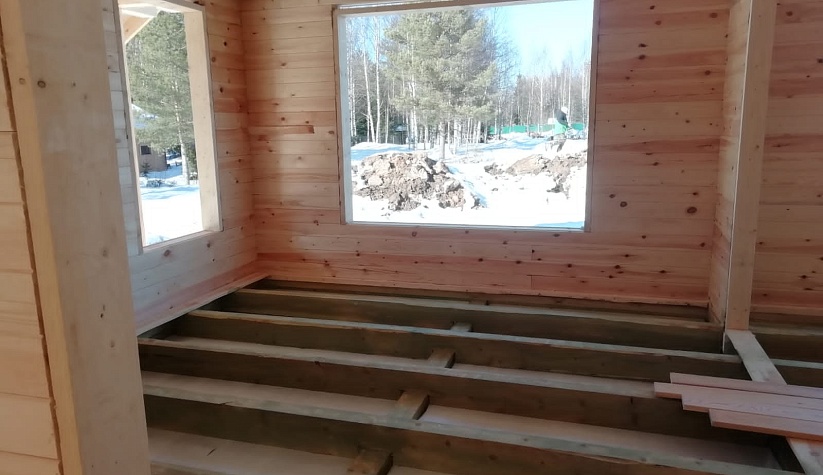 Cтроительство дома из профилированного бруса камерной сушки 9х10 г. Истра.
