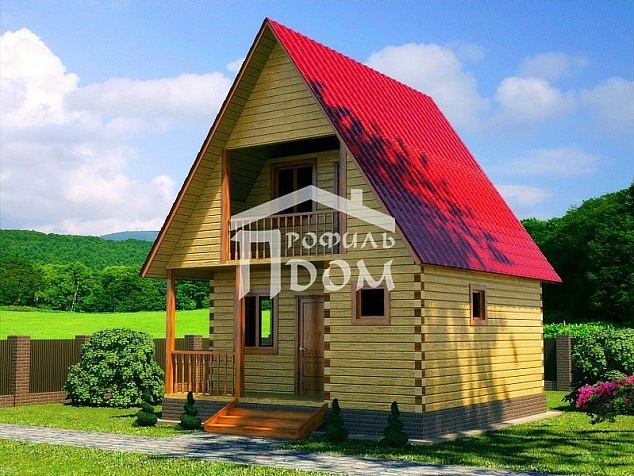 Брусовая баня 6Х6 Теремок
